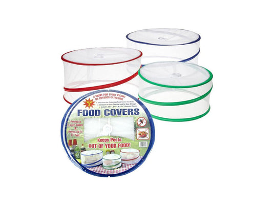 COLLAPSIBLE FOOD COVERS, SET OF 3